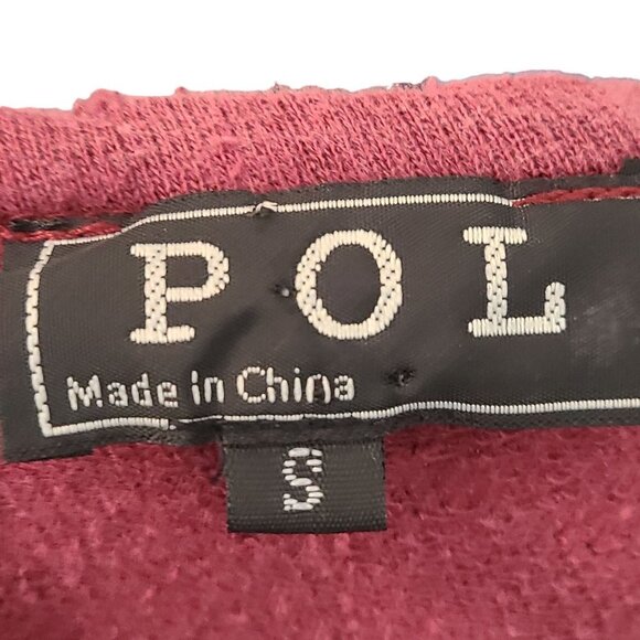 POL Women's Purple/ Burgandy Sleeveless Terry Romper coverup vacation small - Picture 9 of 10